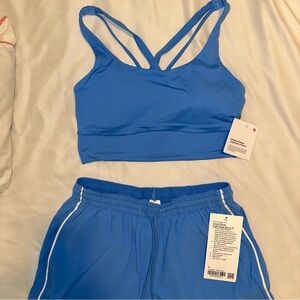 Bundle Court Rival HR shorts 6 + Energy Longline Evolve Bra Small - Pool Party